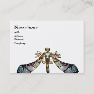 Carte De Visite DRAGONFLY FEMME IMAGINAIRE JEWEL noir blanc