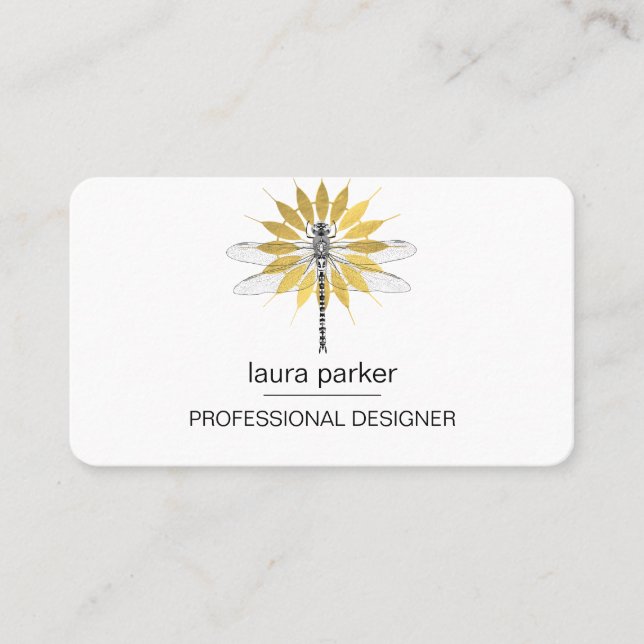 Carte De Visite Dragonfly Professional Gold (Devant)