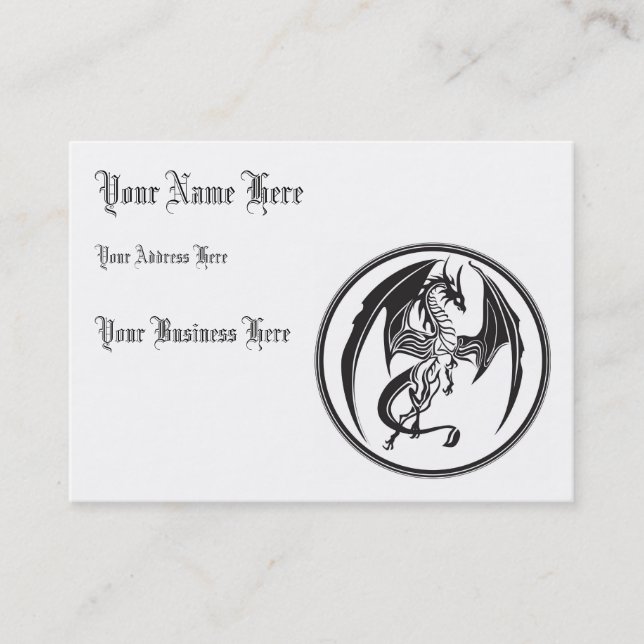 Carte De Visite Dragons maigres... (Devant)