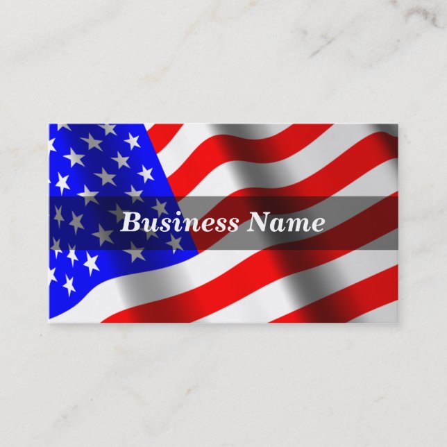 Carte De Visite Drapeau 3D américain (couleurs RVB) (Devant)