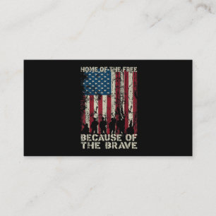 Carte De Visite Drapeau À La Maison De La Liberté À Cause Du Brave