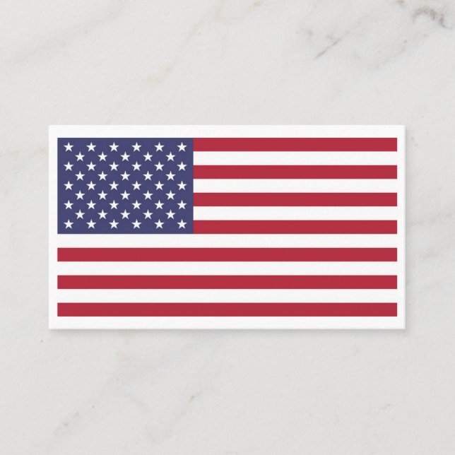 Carte De Visite Drapeau américain (Devant)