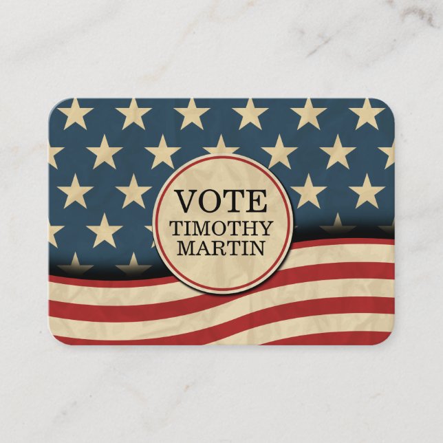 Carte De Visite Drapeau américain (Devant)