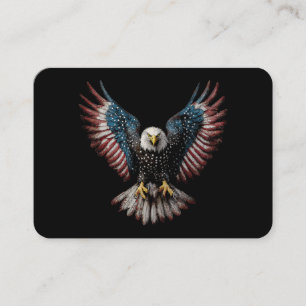 Carte De Visite Drapeau Américain Aigle Chauve 4 Juillet USA Patri