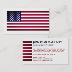Carte De Visite Drapeau américain, American