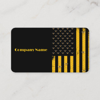 Carte De Visite Drapeau américain apiculteur