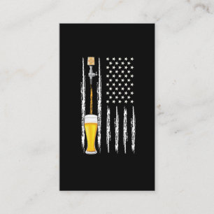 Carte De Visite Drapeau américain de la bière d'artisanat Brasse