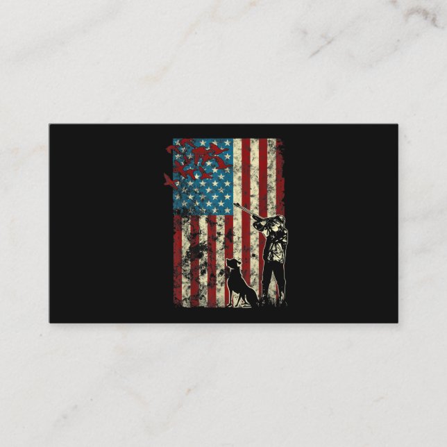 Carte De Visite Drapeau américain patriotique en détresse (Devant)