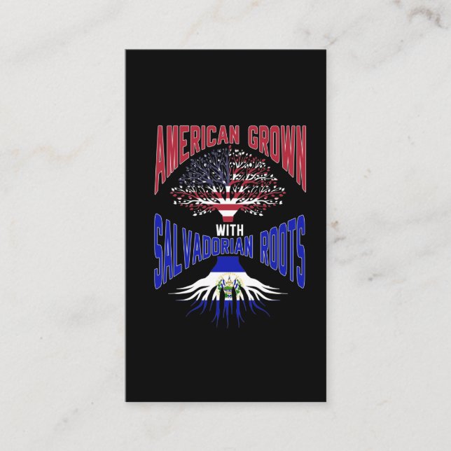 Carte De Visite Drapeau américain salvadorien USA El Salvador (Devant)