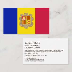 Carte De Visite Drapeau andorran, Drapeau d'Andorre