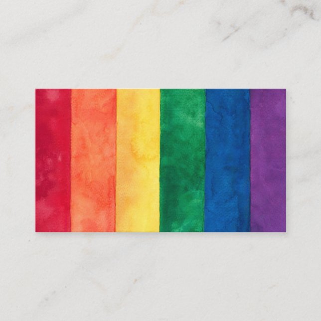 Carte De Visite Drapeau arc-en-ciel gay pride (Devant)