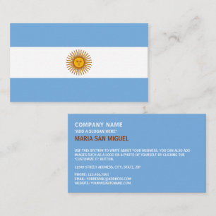 Carte De Visite Drapeau argentin, Drapeau argentin