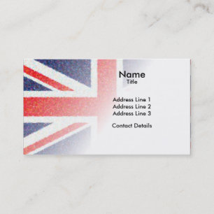 Carte De Visite Drapeau Artistique Pointilliste UK Union Jack