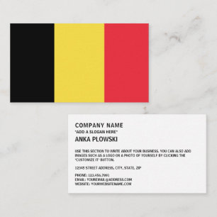 Carte De Visite Drapeau belge, Drapeau belge