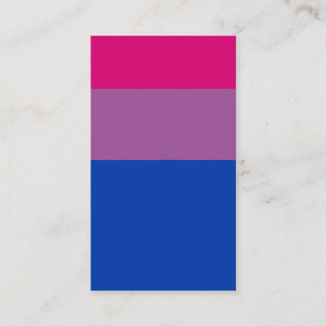 Carte De Visite Drapeau bisexuel (Devant)