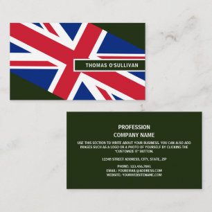 Carte De Visite Drapeau britannique design, drapeau d'Irlande du N