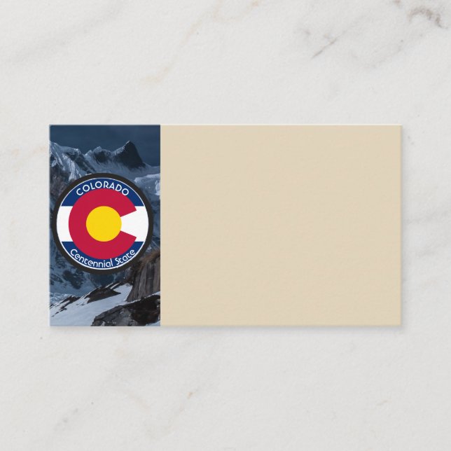 Carte De Visite Drapeau circulaire du Colorado (Devant)