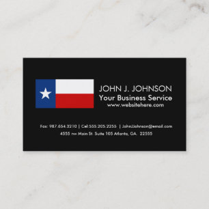 Carte De Visite Drapeau classique d'état du Texas