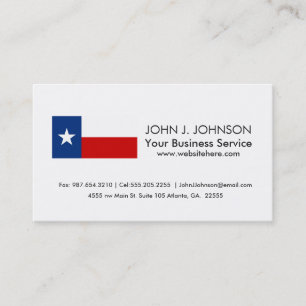 Carte De Visite Drapeau classique d'état du Texas
