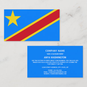 Carte De Visite Drapeau congolais, Drapeau de la RDC