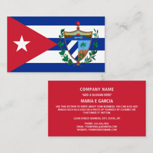 Carte De Visite Drapeau cubain et armoiries, Drapeau de Cuba