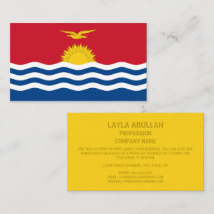 Carte De Visite Drapeau de Kiribati, Drapeau de Kiribati