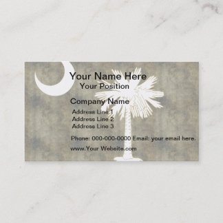 Carte De Visite Drapeau de la Caroline du Sud Vintage