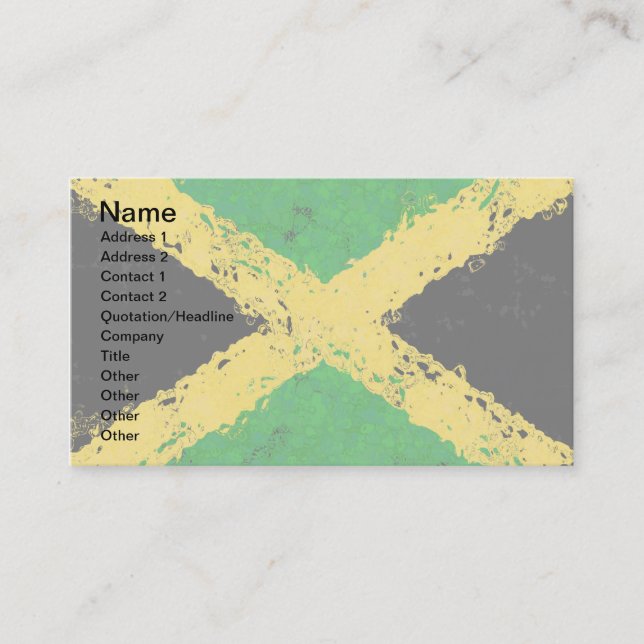 CARTE DE VISITE DRAPEAU DE LA JAMAÏQUE (Devant)