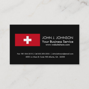 Carte De Visite Drapeau de la Suisse