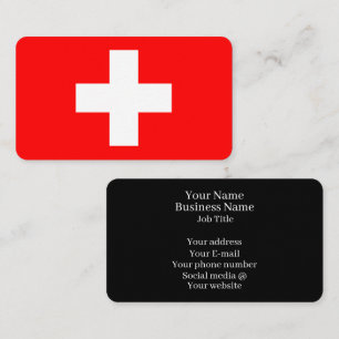 Carte De Visite Drapeau de la Suisse Schweiz Suisse Europe