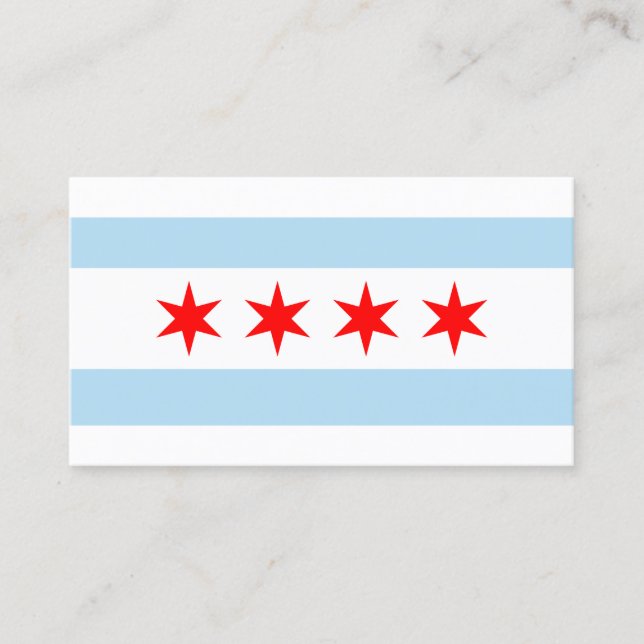Carte De Visite Drapeau de la ville de Chicago (Devant)