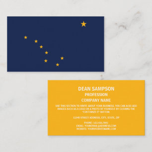 Carte De Visite Drapeau de l'Alaska