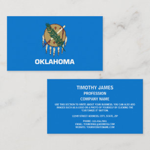 Carte De Visite Drapeau de l'Oklahoma, drapeau de l'Oklahoma
