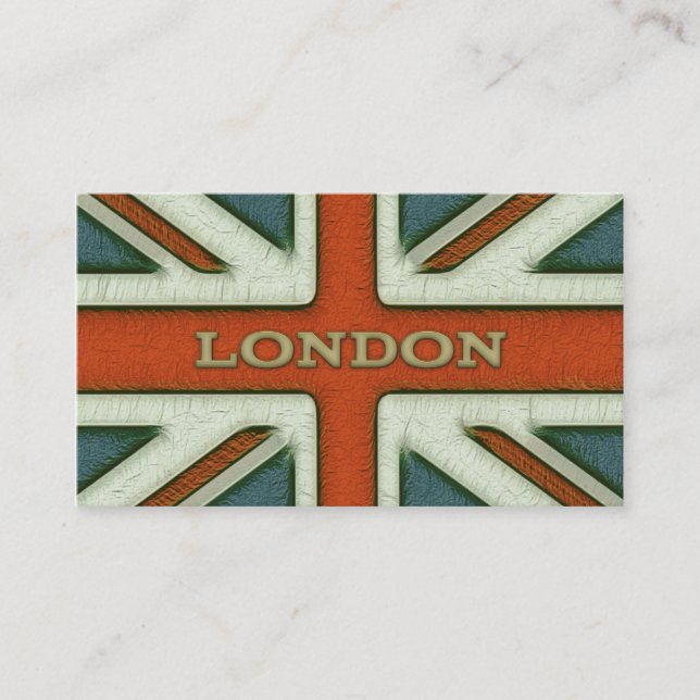 Carte De Visite Drapeau de Londres R-U (Devant)