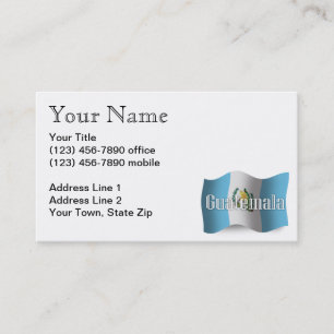 Carte De Visite Drapeau de ondulation du Guatemala