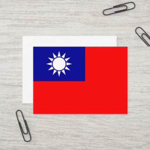 Carte De Visite Drapeau de Taïwan : République de Chine, Taipei ch