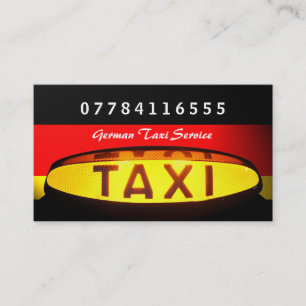 Carte De Visite Drapeau de taxi allemand