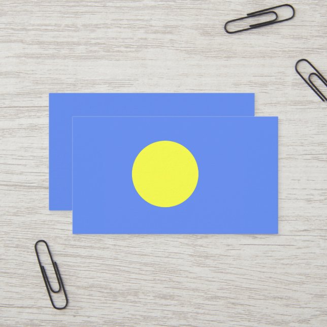 Carte De Visite Drapeau des Palaos (Devant/Arrière en situation)