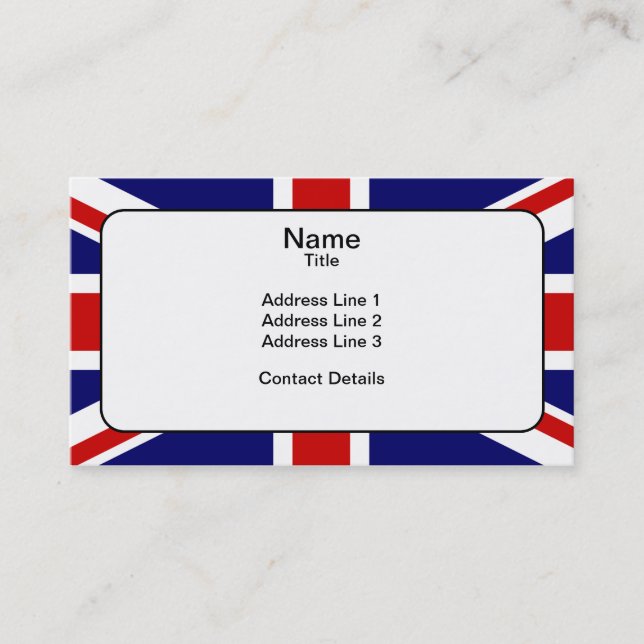 Carte De Visite Drapeau des syndicats (Devant)