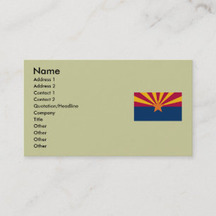 Carte De Visite Drapeau d'état de l'Arizona