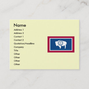 Carte De Visite Drapeau d'état du Wyoming
