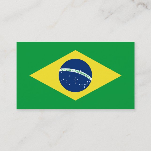 Carte De Visite drapeau du Brésil (Devant)