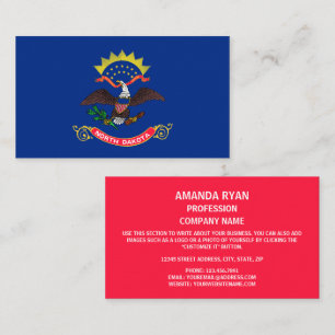Carte De Visite Drapeau du Dakota du Nord, Drapeau du Dakota du No