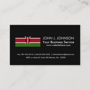 Carte De Visite Drapeau du Kenya