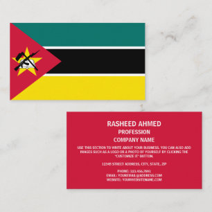 Carte De Visite Drapeau du Mozambique