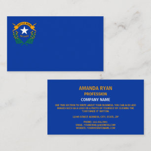 Carte De Visite Drapeau du Nevada, Drapeau du Nevada
