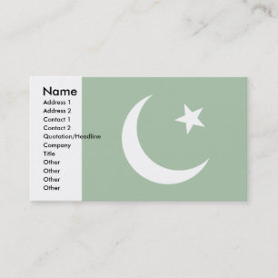Carte De Visite Drapeau du Pakistan