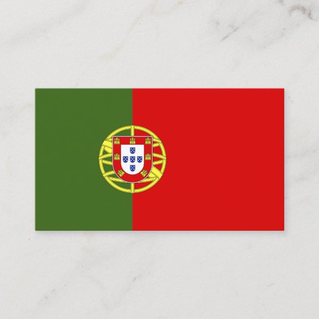 Carte De Visite Drapeau du Portugal (Devant)