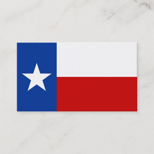 Carte De Visite drapeau du Texas (Devant)
