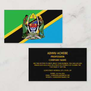 Carte De Visite Drapeau et armoiries de Tanzanie